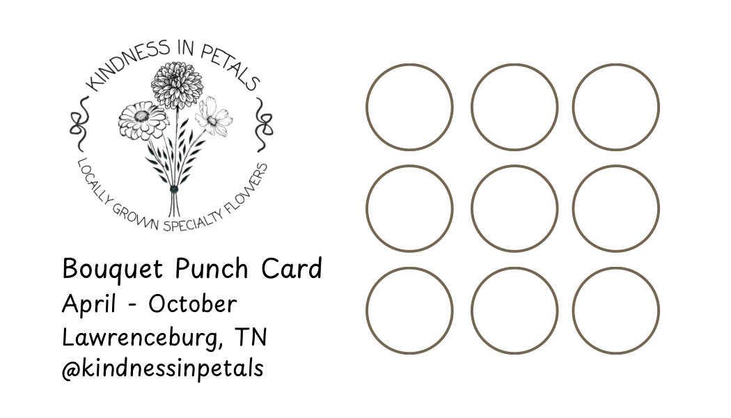 Bouquet Punch Card - 9